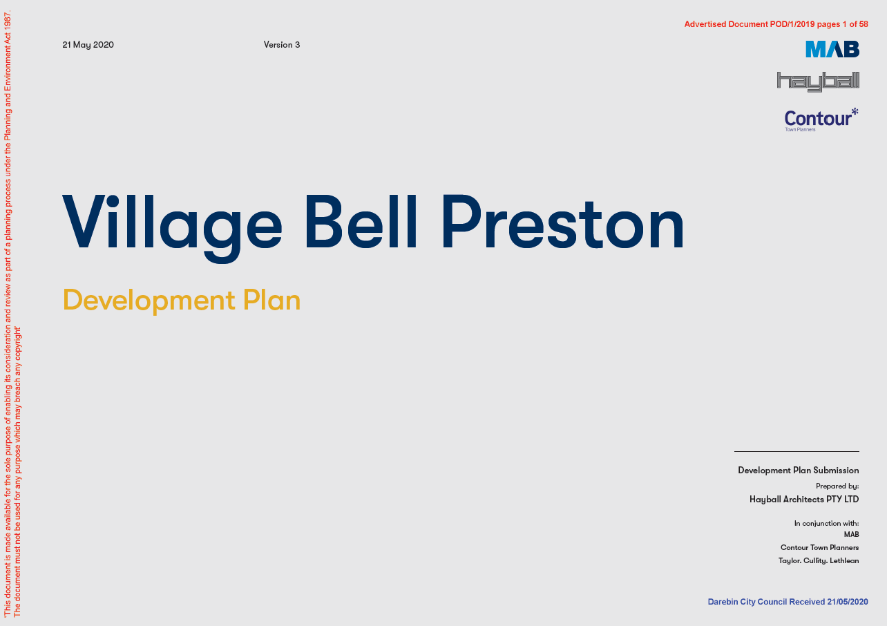Village Bell Preston Development Plan